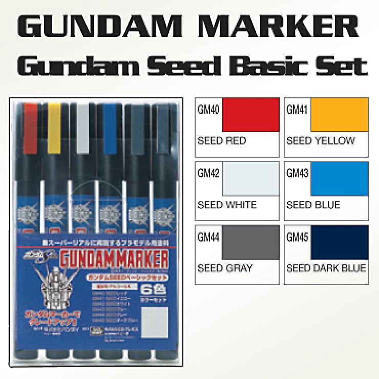GMS109 Gundam Marker Gundam Seed Basic Set