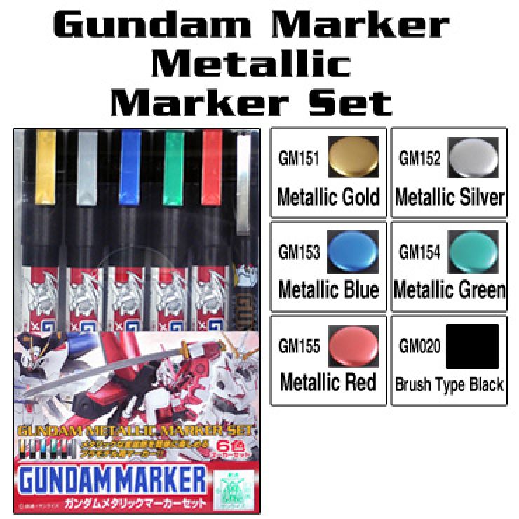 GMS121 Gundam Metallic Marker Set