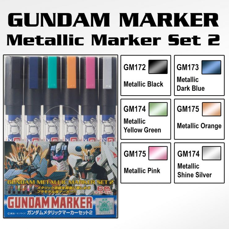 GMS125 Gundam Metallic Marker Set 2
