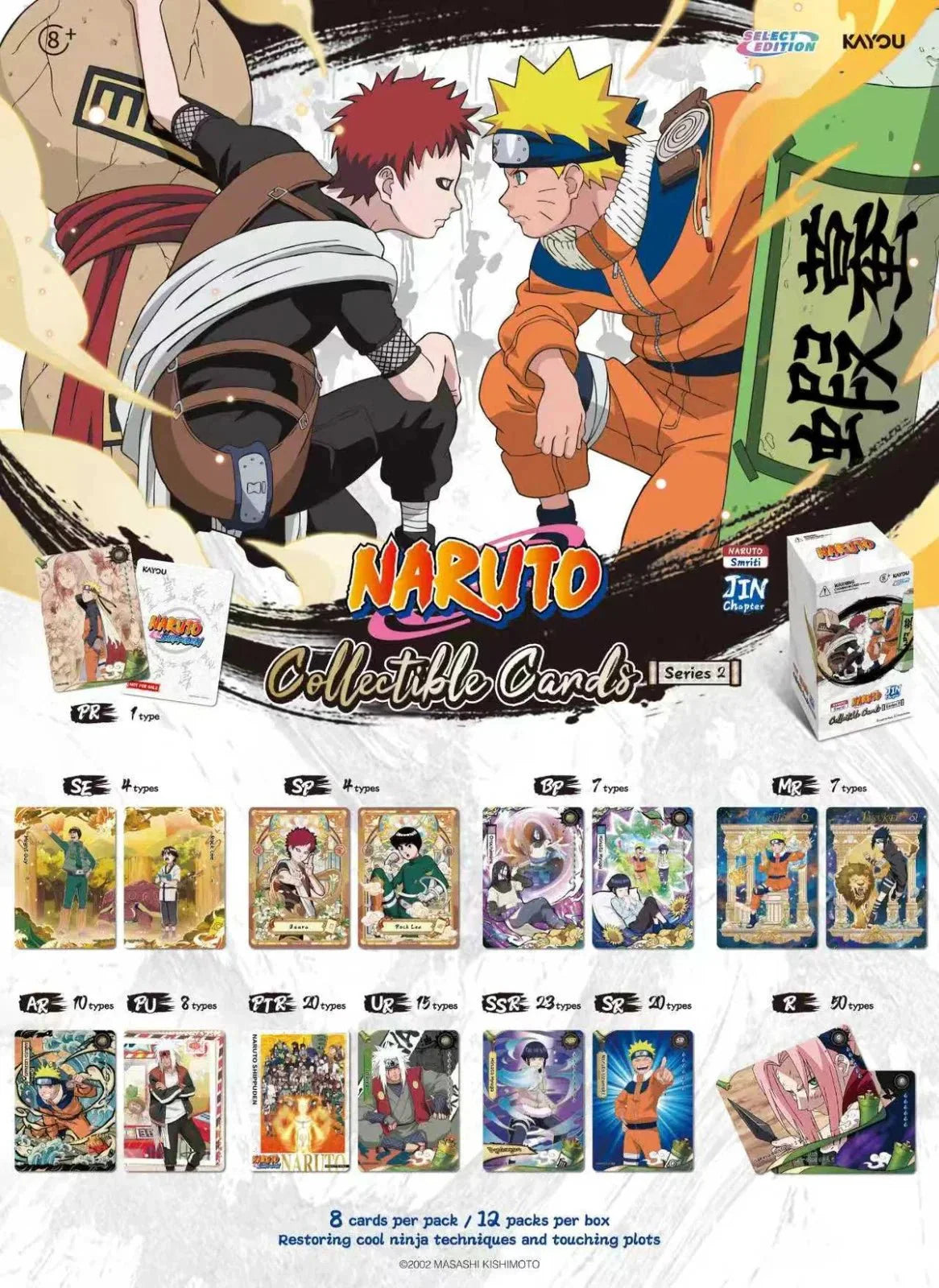 Naruto Smriti Chapter Jin Collectible Trading Cards Series 2 Booster BOX (12 Packs)