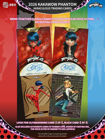KAKAWOW PHANTOM Miraculous 2026 Trading Cards BOX (10 Packs)