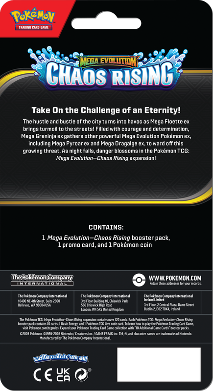 Pokémon TCG: Mega Evolution Chaos Rising Checklane Blister (10 Cards)