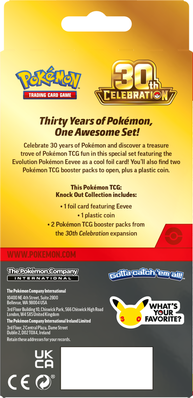 Pokémon TCG: 30th Celebration Knock Out Collection (2 Packs)