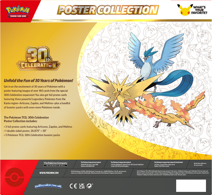 Pokémon TCG: 30th Celebration Poster Collection (3 Packs)