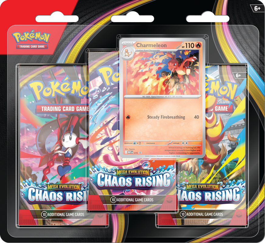 Pokémon TCG: Mega Evolution Chaos Rising 3 Packs Blister