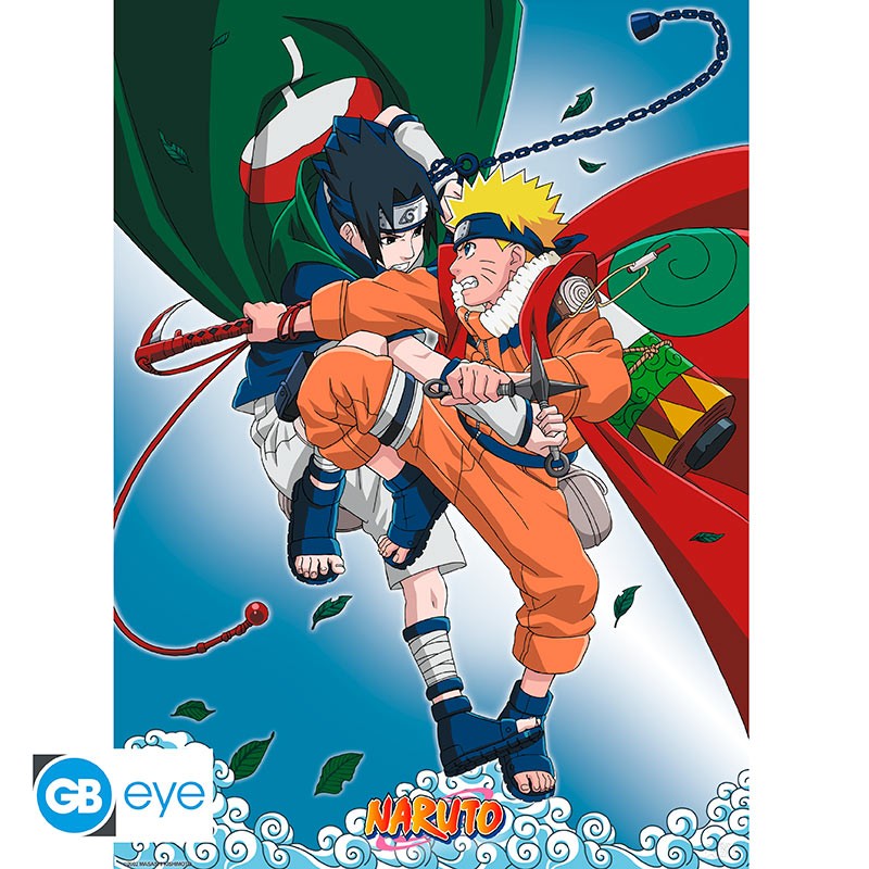NARUTO POSTER CHIBI Naruto vs Sasuke 52X38 ABYSSE 20 x 15 inch