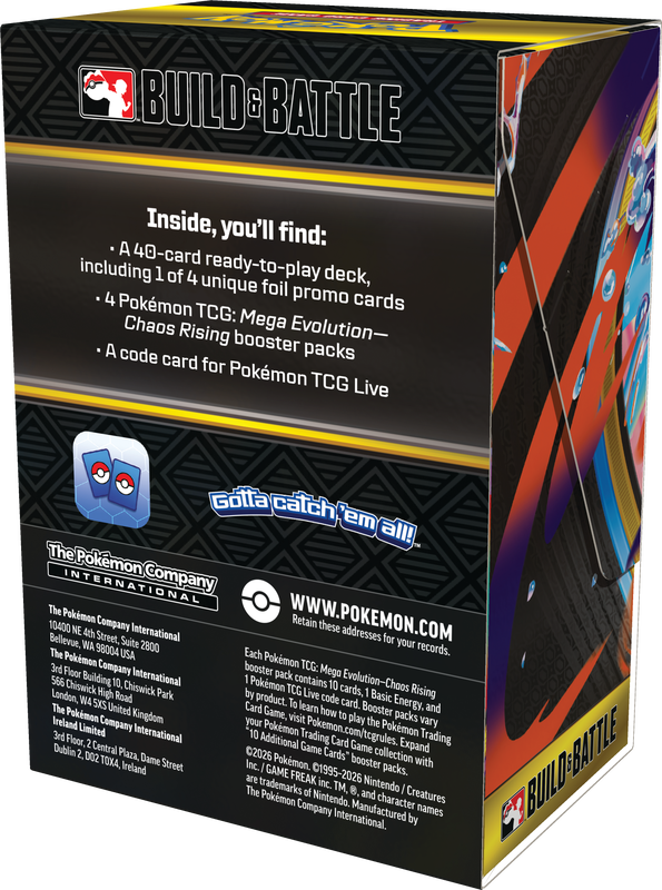 Pokémon TCG: Mega Evolution Chaos Rising Build and Battle Kit (4 Packs)
