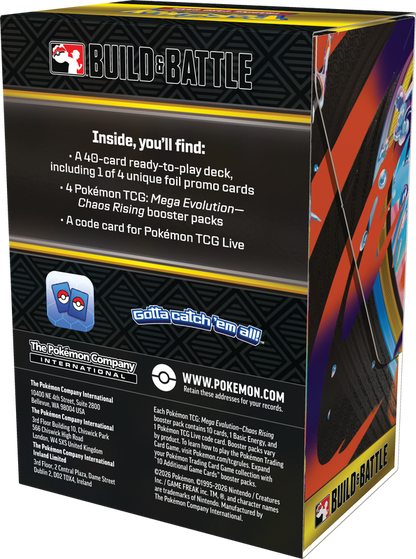 Pokémon TCG: Mega Evolution Chaos Rising Build and Battle Kit (4 Packs)