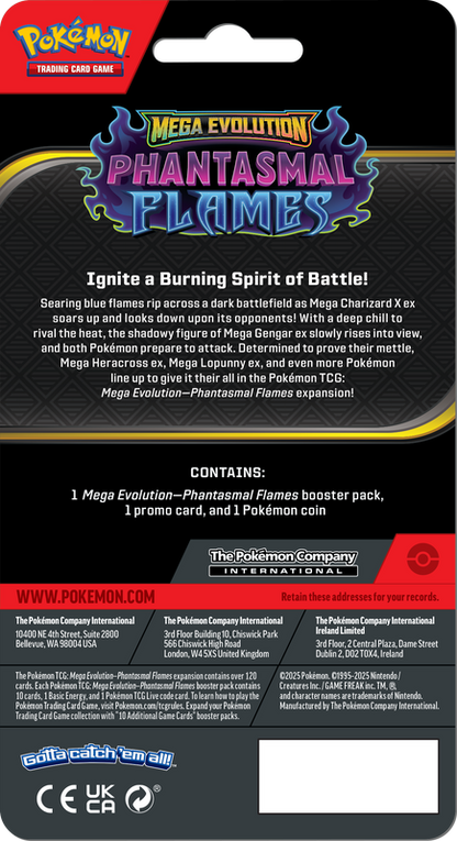 Pokémon TCG: Mega Evolution Phantasmal Flames Checklane Blister 1 Pack