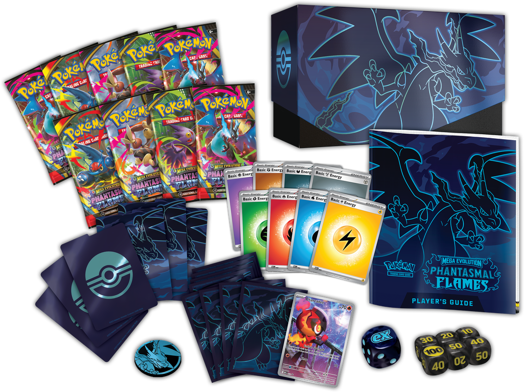 Pokémon TCG: Mega Evolution Phantasmal Flames Elite Trainer Box 9 packs