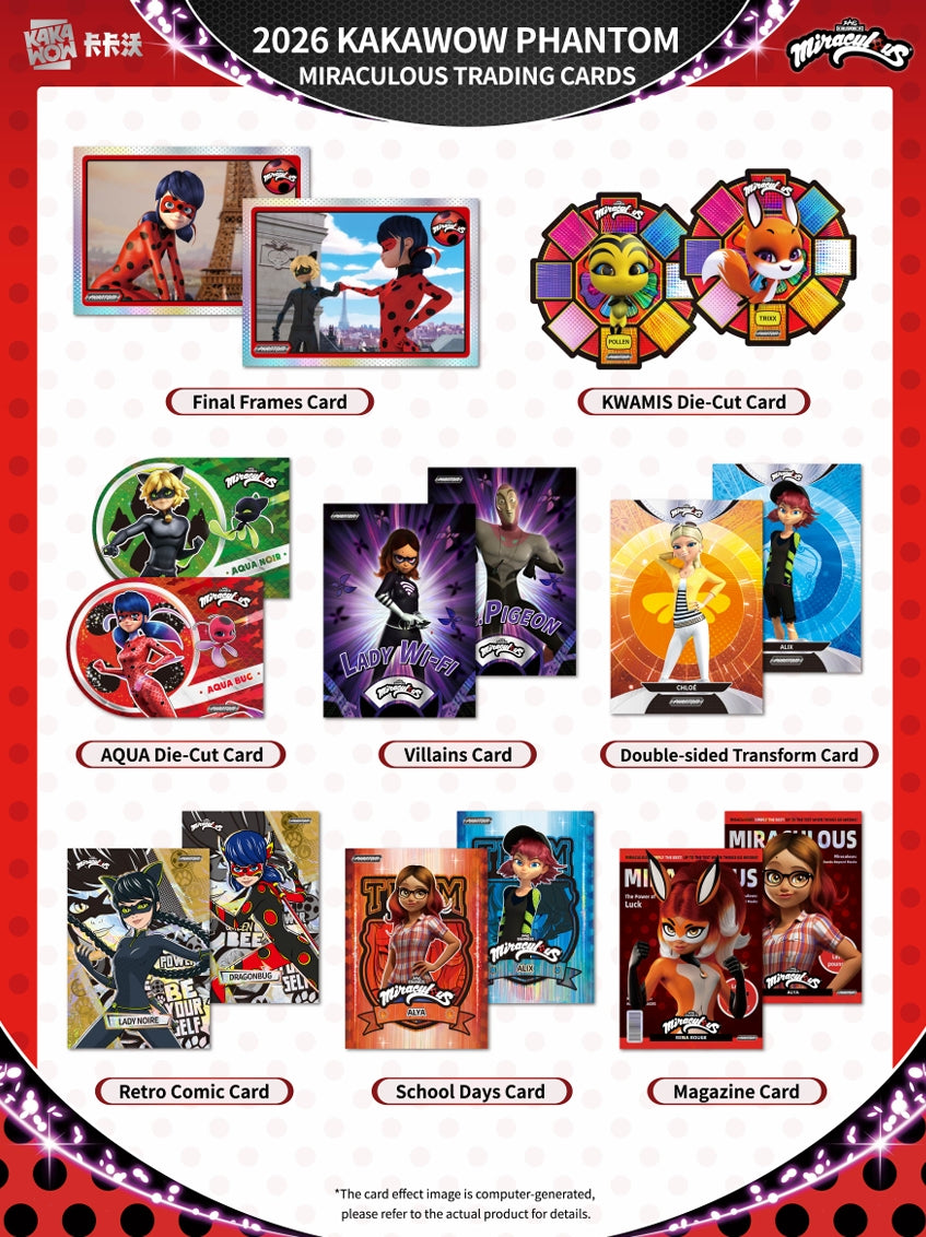 KAKAWOW PHANTOM Miraculous 2026 Trading Cards BOX (10 Packs)