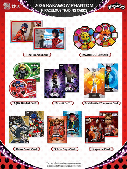 KAKAWOW PHANTOM Miraculous 2026 Trading Cards BOX (10 Packs)