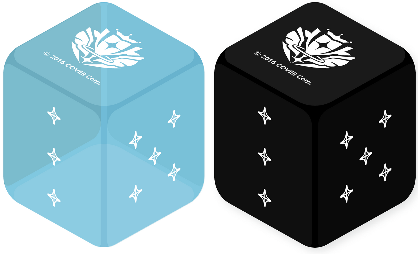 Hololive CG Card Game Offical Dice Set Light Blue/Black 2 Piece Set COVER