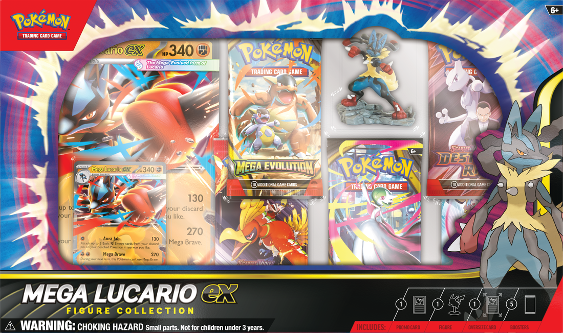Pokémon TCG: Mega Lucario ex Figure Collection 5 packs