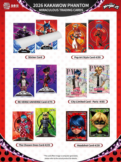 KAKAWOW PHANTOM Miraculous 2026 Trading Cards BOX (10 Packs)