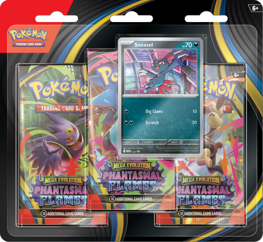 Pokémon TCG: Mega Evolution Phantasmal Flames 3 Pack Blister
