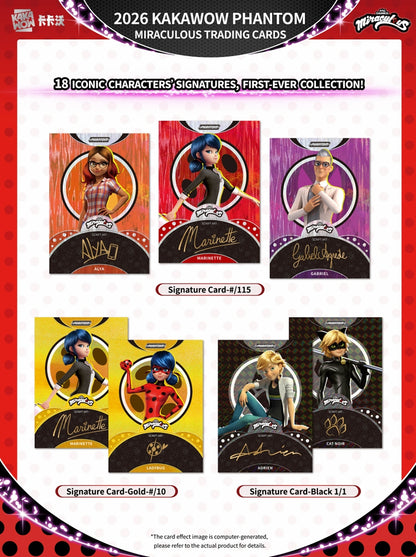 KAKAWOW PHANTOM Miraculous 2026 Trading Cards BOX (10 Packs)