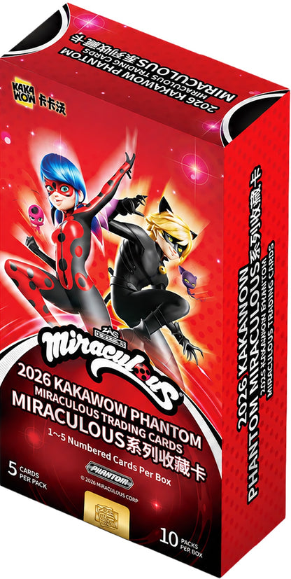 KAKAWOW PHANTOM Miraculous 2026 Trading Cards BOX (10 Packs)