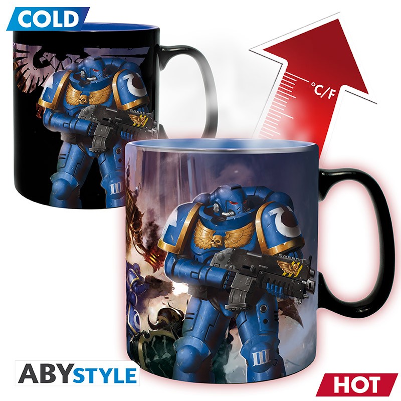 WARHAMMER 40K MUG HEAT CHANGE ULTRAMARINE/LEGION ABYSSE