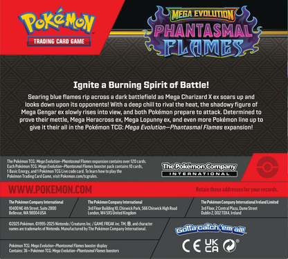 Pokémon TCG: Mega Evolution Phantasmal Flames Booster Pack (10 Cards)