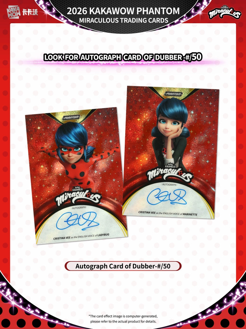 KAKAWOW PHANTOM Miraculous 2026 Trading Cards BOX (10 Packs)