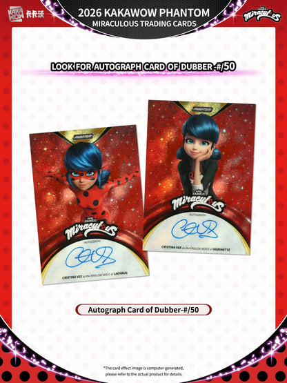 KAKAWOW PHANTOM Miraculous 2026 Trading Cards BOX (10 Packs)