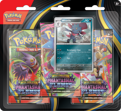 Pokémon TCG: Mega Evolution Phantasmal Flames 3 Pack Blister