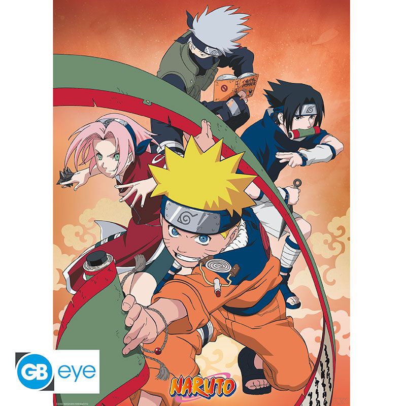 NARUTO SHIPPUDEN POSTERS CHIBI TEAM 7 52X38 2CT ABYSSE